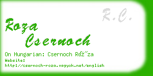 roza csernoch business card